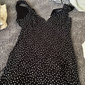 Vici Black Dress with White Dots